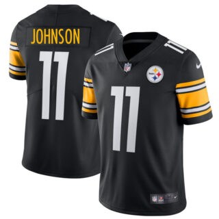 Men's Pittsburgh Steelers #11 Brandon Johnson Black 2025 Vapor Untouchable Stitched Football Jersey