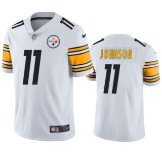 Men's Pittsburgh Steelers #11 Brandon Johnson White 2025 Vapor Untouchable Stitched Football Jersey