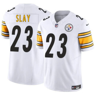 Men's Pittsburgh Steelers #23 Darius Slay Jr. White 2025 F.U.S.E. Vapor Untouchable Limited Stitched Jersey