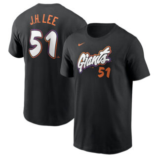 Men's San Francisco Giants #51 Jung Hoo Lee Anthracite 2025 City Connect Fuse Name & Number T-Shirt