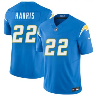 Men's Los Angeles Chargers #22 Najee Harris Blue 2025 F.U.S.E. Vapor Limited Football Stitched Jersey