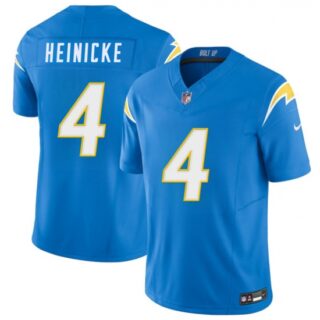 Men's Los Angeles Chargers #4 Taylor Heinicke Blue 2025 F.U.S.E. Vapor Limited Football Stitched Jersey