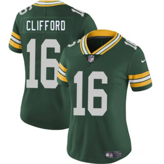 Women's Green Bay Packers #16 Sean Clifford Green 2025 Vapor Untouchable Limited Stitched Jersey(Run Small)