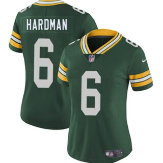Women's Green Bay Packers #6 Mecole Hardman Green 2025 Vapor Untouchable Limited Stitched Jersey(Run Small)