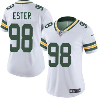 Women's Green Bay Packers #98 James Ester White 2025 Vapor Untouchable Limited Stitched Jersey(Run Small)