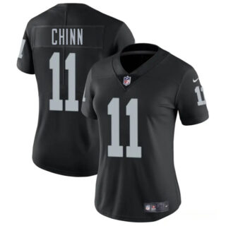 Women's Las Vegas Raiders #11 Jeremy Chinn Black 2025 Vapor Stitched Jersey(Run Small)