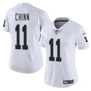 Women's Las Vegas Raiders #11 Jeremy Chinn White 2025 Vapor Stitched Jersey(Run Small)