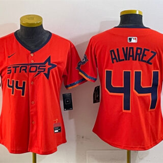 Youth Houston Astros #44 Yordan Alvarez Orange 2025 City Connect With Texas Patch Limited Stitched Baseball Jersey