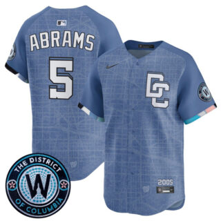 Youth Washington Nationals #5 CJ Abrams Blue 2025 City Connect Limited Stitched Baseball Jersey