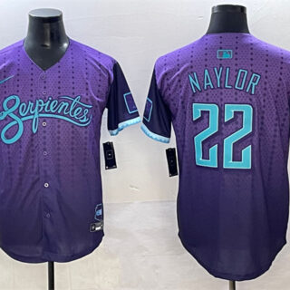 Men's Arizona Diamondbacks #22 Josh Naylor Purple 2025 City Connect Limited Stitched Baseball Jersey