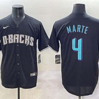 Men's Arizona Diamondbacks #4 Ketel Marte Black Stitched Baseball Jersey