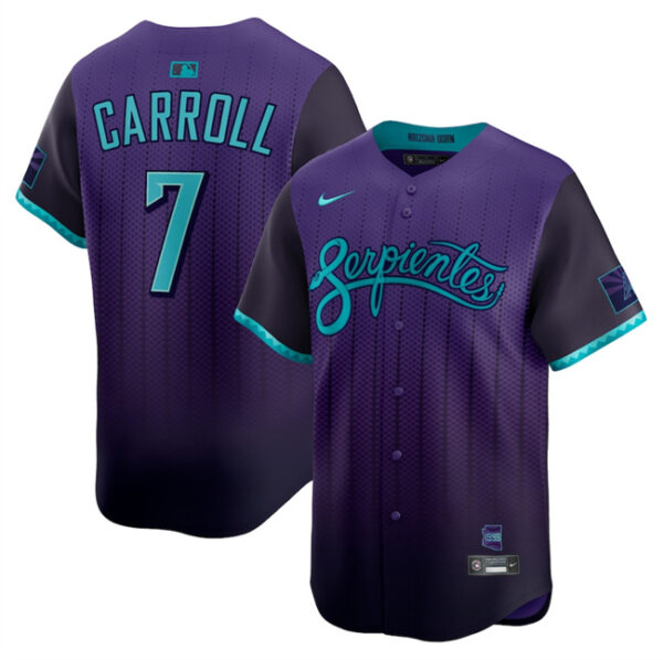 Men's Arizona Diamondbacks ACTIVE PLAYER Custom Purple 2025 City Connect Limited Stitched Baseball Jersey