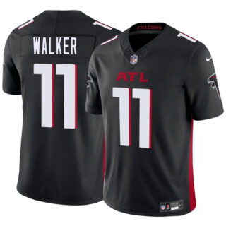 Men's Atlanta Falcons #11 Jalon Walker Black 2025 Draft F.U.S.E. Vapor Untouchable Limited Stitched Football Jersey