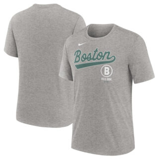 Men's Boston Red Sox Heather Charcoal 2025 City Connect Performance Tri-Blend T-Shirt