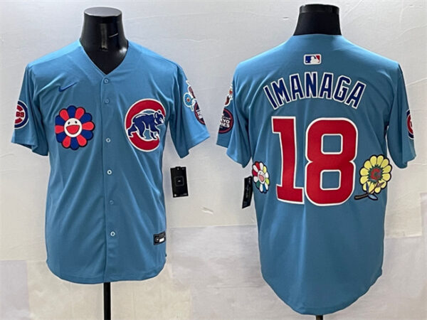 Men's Chicago Cubs #18 Shota Imanaga Blue 2025 Tokyo Series 2nd Alternate Limited Stitched Baseball Jersey