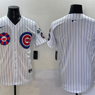 Men's Chicago Cubs Blank White 2025 Tokyo Series Limited Stitched Baseball Jersey