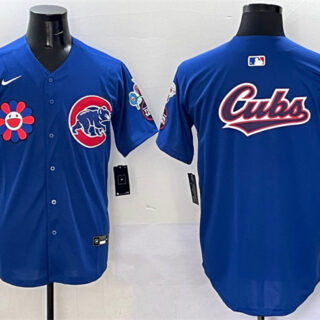 Men's Chicago Cubs Team Big Logo Royal 2025 Tokyo Series Limited Stitched Baseball Jersey