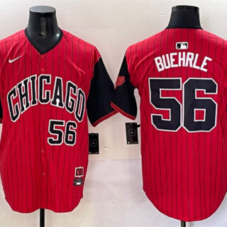 Men's Chicago White Sox #56 Mark Buehrle Red Black 2025 City Connect Limited Stitched Baseball Jersey