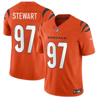Men's Cincinnati Bengals #97 Shemar Stewart Orange 2025 Draft F.U.S.E. Vapor Untouchable Limited Stitched Football Jersey
