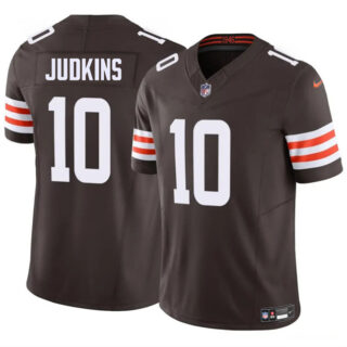 Men's Cleveland Browns #10 Quinshon Judkins Brown 2025 Draft F.U.S.E. Vapor Limited Stitched Football Jersey