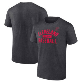 Men's Cleveland Guardians Charcoal Primary Pill T-Shirt