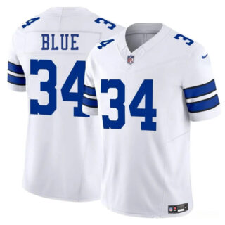 Men's Dallas Cowboys #34 Jaydon Blue White 2025 Draft F.U.S.E Vapor Untouchable Limited Stitched Football Jersey