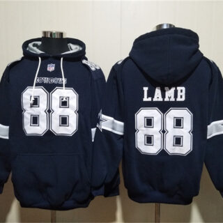 Men's Dallas Cowboys #88 CeeDee Lamb Navy Ageless Must-Have Lace-Up Pullover Hoodie