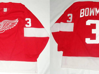 Men's Detroit Red Wings #3 Scotty Bowman Red Stitched Jersey
