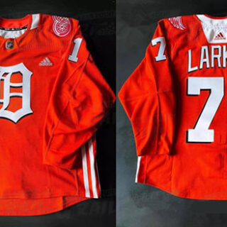 Men's Detroit Tigers Red Wings Crossover Limited Edition Stitched Hockey Jersey