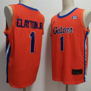 Men's Florida Gators #1 Walter Clayton Jr. Orange Stitched Basketball Jersey