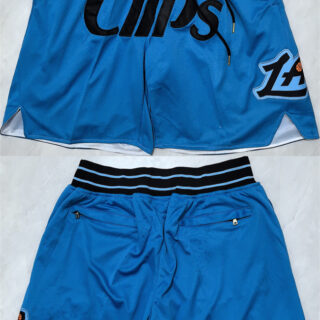 Men's Los Angeles Clippers Blue Shorts (Run Small)