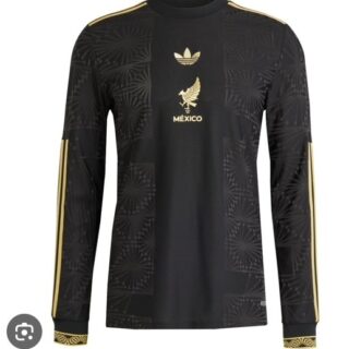 Men's Mexico Gold Long Sleeve Soccer Jersey