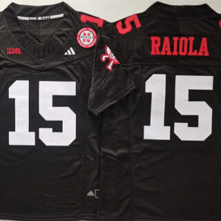Men's Nebraska Cornhuskers #15 Dylan Raiola Black F.U.S.E. With Patch Vapor Limited Stitched Football Jersey