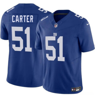 Men's New York Giants #51 Abdul Carter Blue 2025 Draft F.U.S.E. Vapor Untouchable Limited Stitched Jersey