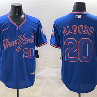 Men's New York Mets #20 Pete Alonso Royal 2025 Spring Training Stitched Baseball Jersey