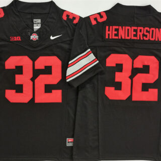 Men's Ohio State Buckeyes #32 TreVeyon Henderson Black 2025 F.U.S.E. Limited Stitched Jersey