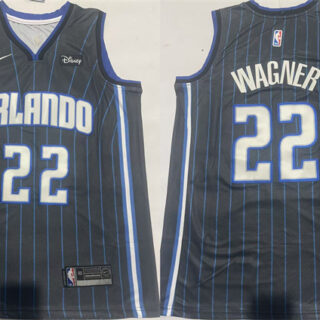 Men's Orlando Magic #22 Franz Wagner Black Icon Edition Stitched Basketball Jersey