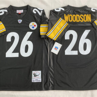 Men's Pittsburgh Steelers #26 Rod Woodson Black Stitched Football Jersey