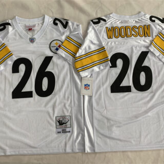 Men's Pittsburgh Steelers #26 Rod Woodson White Stitched Football Jersey