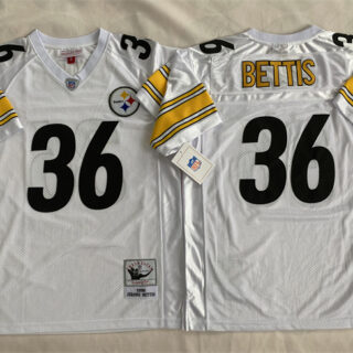 Men's Pittsburgh Steelers #36 Jerome Bettis White Vapor Limited Stitched Football Jersey