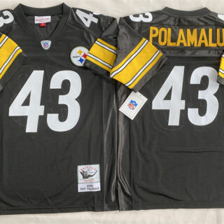 Men's Pittsburgh Steelers #43 Troy Polamalu Black Stitched Football Jersey