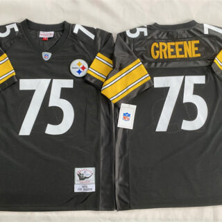 Men's Pittsburgh Steelers #75 Joe Greene Black Stitched Football Jersey