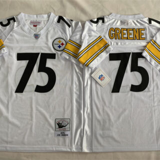 Men's Pittsburgh Steelers #75 Joe Greene White Stitched Football Jersey