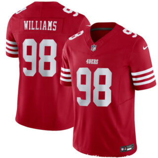 Men's San Francisco 49ers #98 Mykel Williams Red 2025 Draft F.U.S.E. Vapor Untouchable Limited Stitched Football Jersey