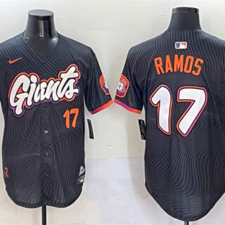 Men's San Francisco Giants #17 Heliot Ramos Anthracite 2025 City Connect Limited Stitched Baseball Jersey