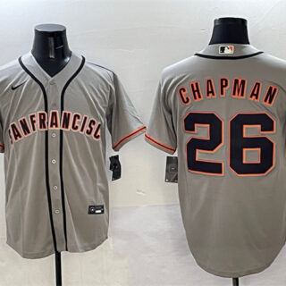 Men's San Francisco Giants #26 Matt Chapman Grey Cool Base Stitched Baseball Jersey