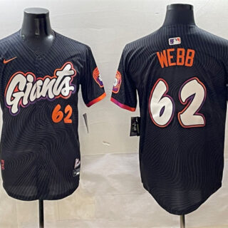Men's San Francisco Giants #62 Logan Webb Anthracite 2025 City Connect Limited Stitched Baseball Jersey