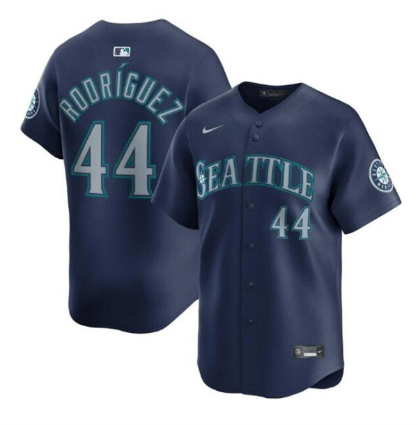 Men's Seattle Mariners #44 Julio Rodr??guez Navy Limited Stitched Baseball Jersey