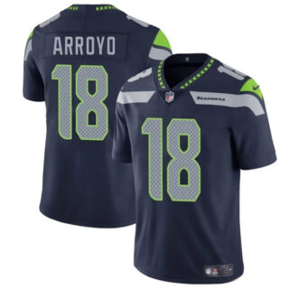 Men's Seattle Seahawks #18 Elijah Arroyo Navy 2025 Draft Vapor Limited Stitched Football Jersey