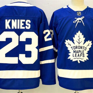 Men's Toronto Maple Leafs #23 Matthew Knies Blue 2024-25 Stitched Hockey Jersey
